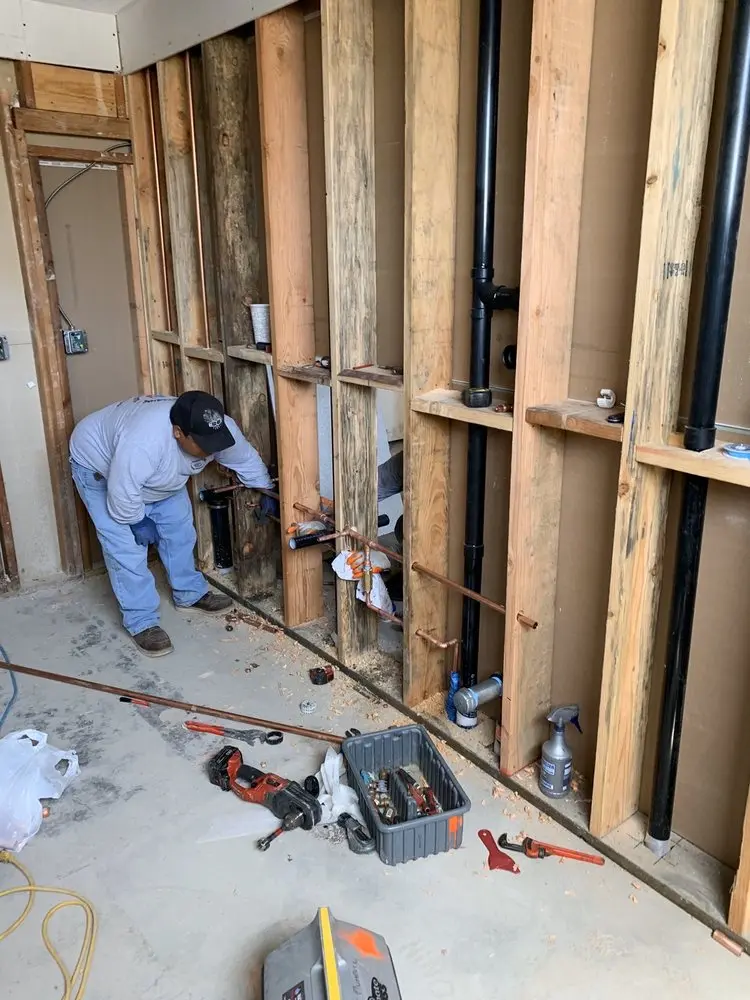 Commercial rough-in plumbing for Water Heater Replacement in Heart of Texas